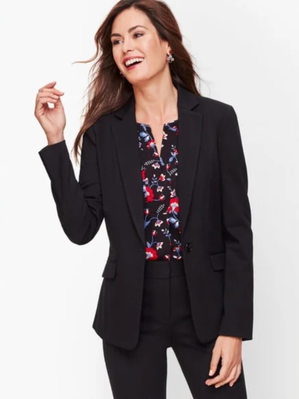 Talbots Italian Luxe Knit One-button Blazer